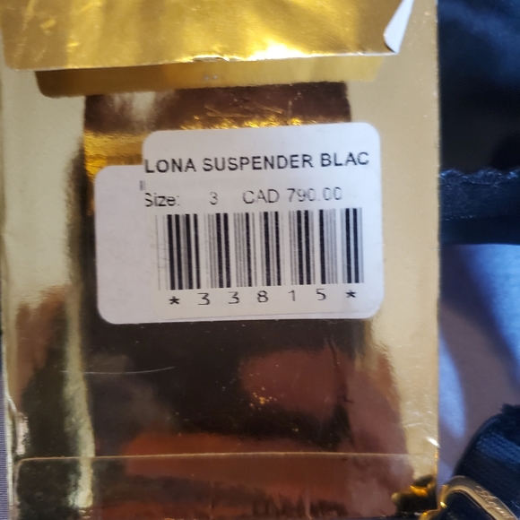 Ilona Black Agent Provocateur bra (34 B) &Suspender Soiree w/ Sworovski Crystals - Picture 6 of 8